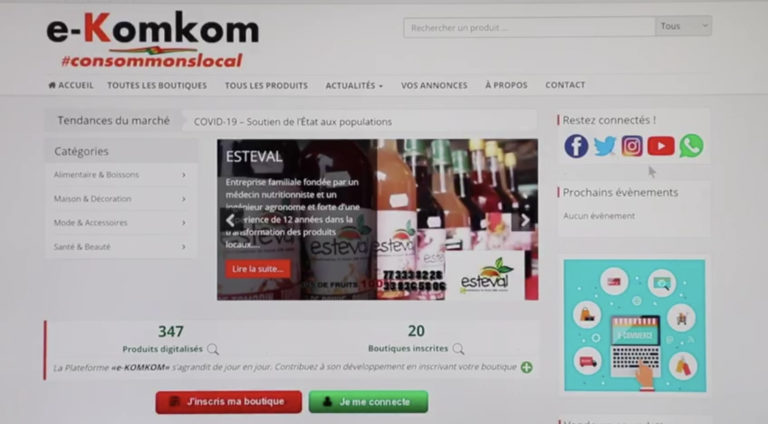 lancement des plateformes e-commerce-senegal et e-komkom