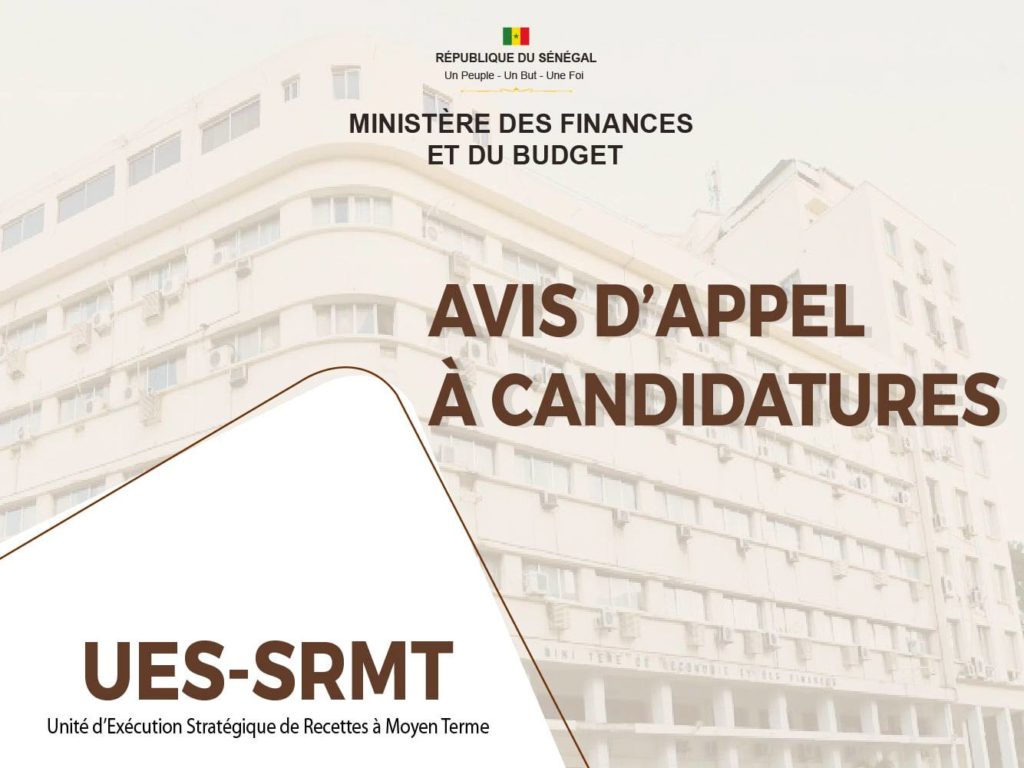 L’Unité d’Exécution stratégique de la Stratégie de Recettes à Moyen Terme (UES-SRMT) du Ministère des Finances et du Budget procèdera aux recrutements d’Ingénieurs informaticiens, de statisticiens-économistes et de spécialistes en enquêtes