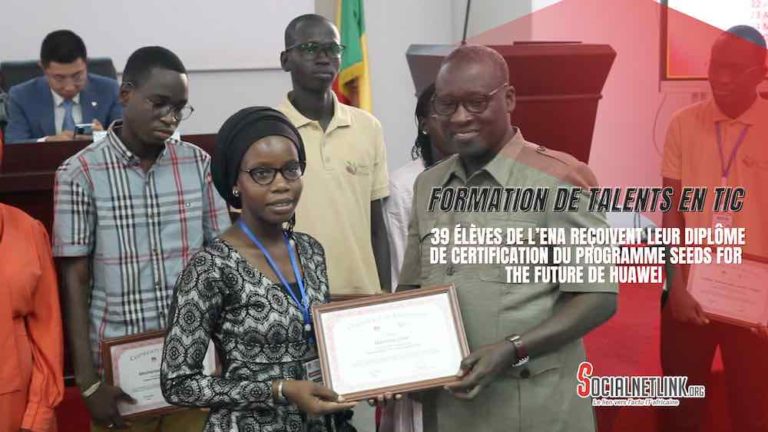 39 élèves de l’ENA reçoivent leur diplôme de certification du programme Seeds for the Future de Huawei