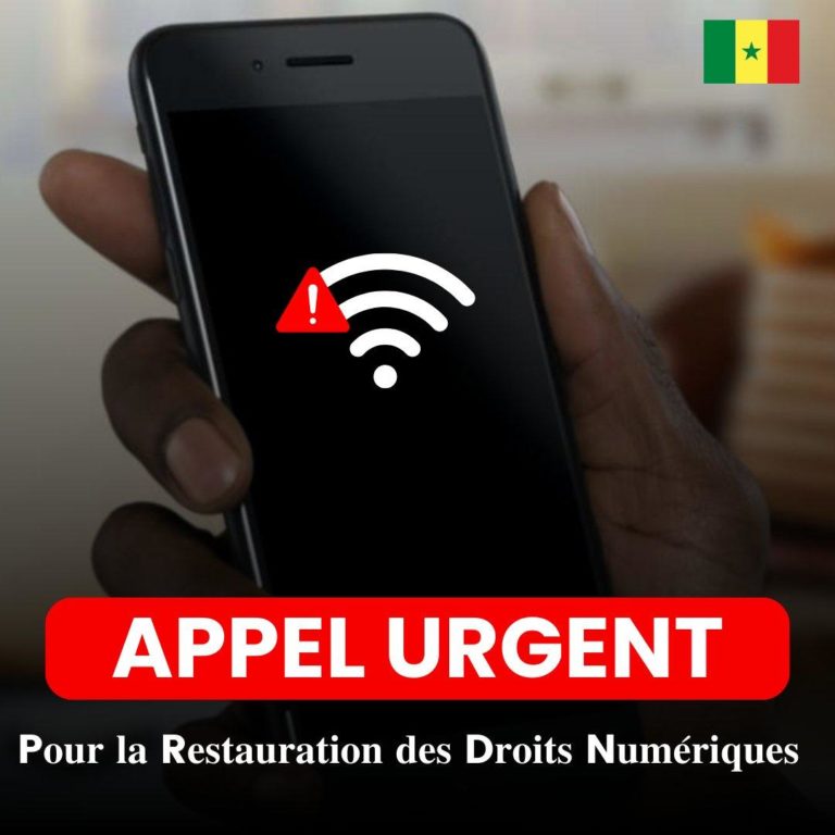 Appel urgent pour la restauration des droits numériques