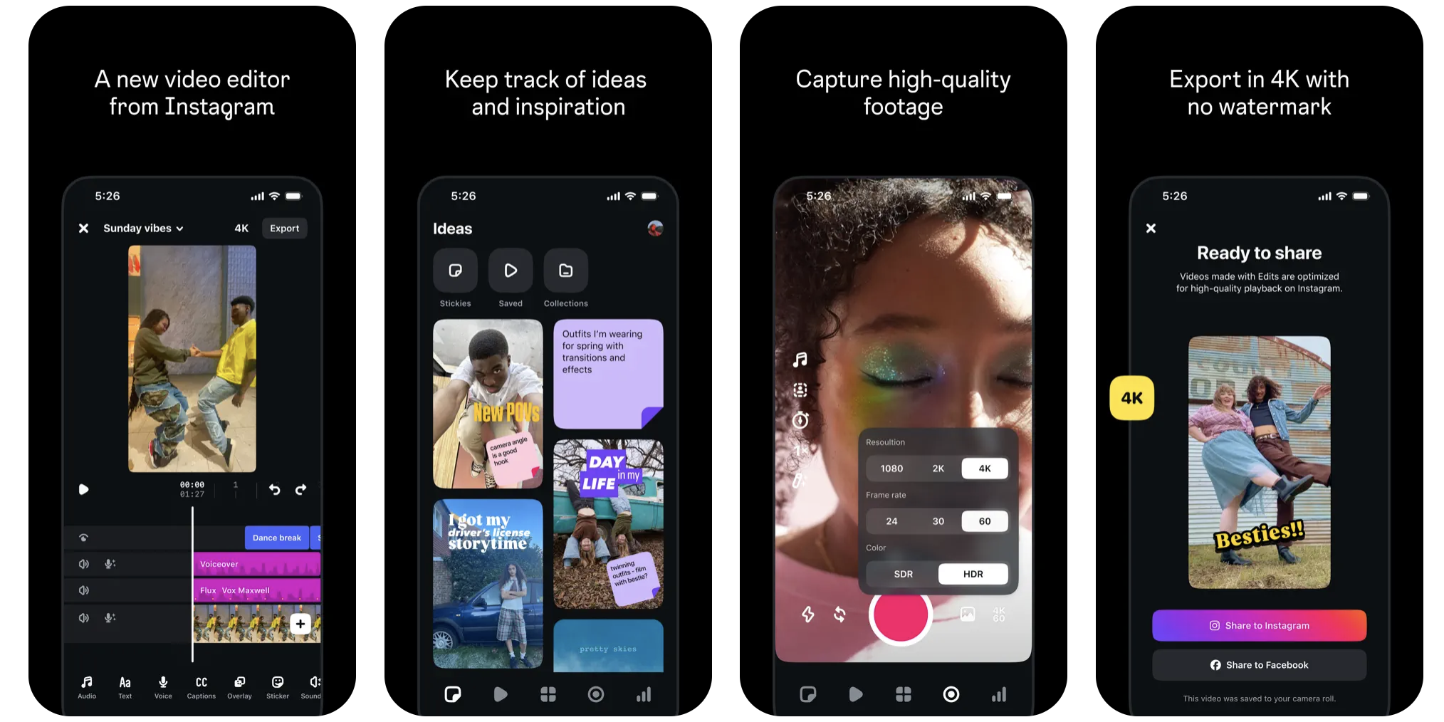 Edits, une app d’Instagram
